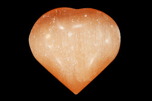 Orange Selenite Heart 2 1/2" 4-7 Oz Sacral Chakra - Kidz Rocks