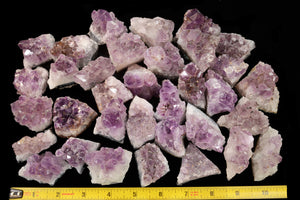 Amethyst Crystal Cluster 1 1/2" Set of 2 Third Eye Chakra - Kidz Rocks