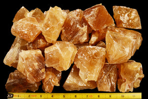 Amber Calcite 2 1/2" 5-8 Oz Sacral Chakra - Kidz Rocks