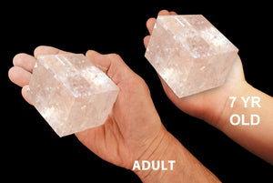 Optical Calcite Crystal 3" 13-18 Oz Crown Chakra - Kidz Rocks