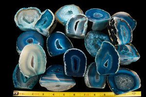 Agate Geode Teal 3" 8-12 Oz Throat Chakra