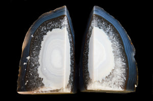 Agate Geode Bookend 4"-5" 2-3 Lb Natural