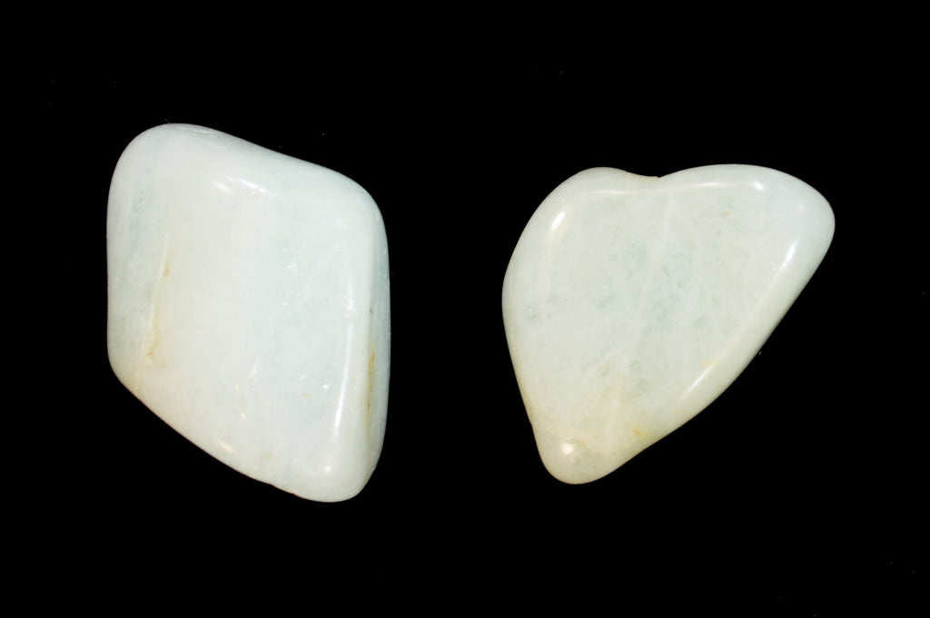 Aquamarine Polished Crystal 1" Set of 2 Throat Chakra
