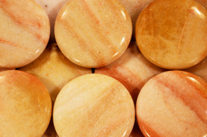 Orange Aventurine Palm Stone 2 1/2" Sacral Chakra