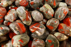 Bloodstone Tumbled 1 3/4" 2-3 Oz Heart Chakra