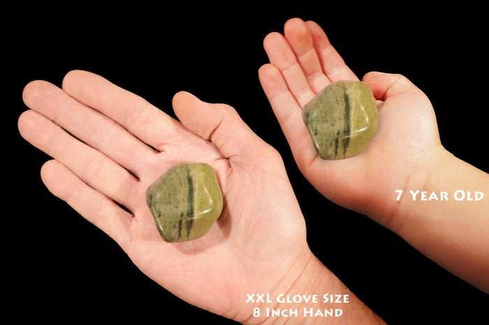 Green Jasper 2 1/4" 3-5 Oz Heart Chakra