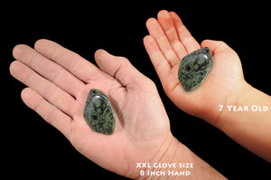 Crocodile Jasper 2" Tumbled Polished Heart Chakra