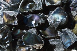 Rainbow Obsidian 3 1/2" 8-12 Oz Crown Chakra