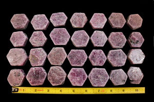 Ruby Hexagon 1 1/2" 2-3 Oz Heart Chakra