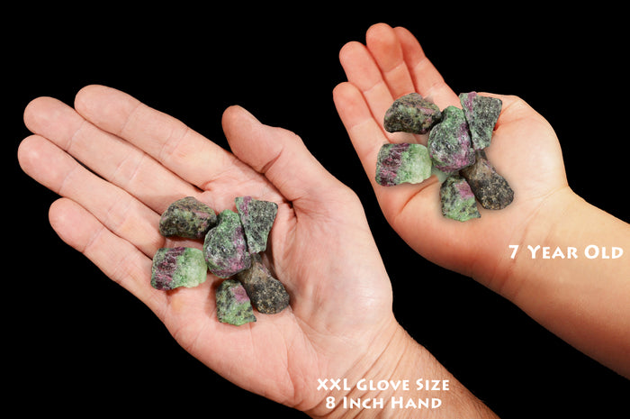 Ruby Zoisite Crystal 1" 6 Pieces Heart Chakra