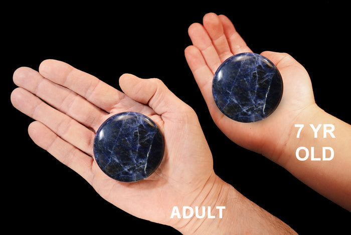 Blue Sodalite Palm Stone 2 1/2" Throat Chakra