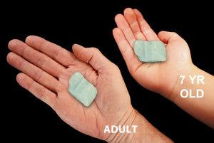 Aquamarine Crystal 1" Set of 2 Throat Chakra - Kidz Rocks