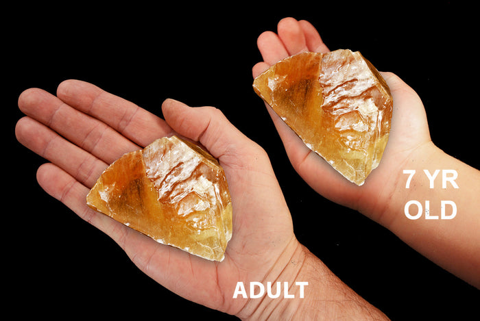 Amber Calcite 3" 8-12 Oz Sacral Chakra