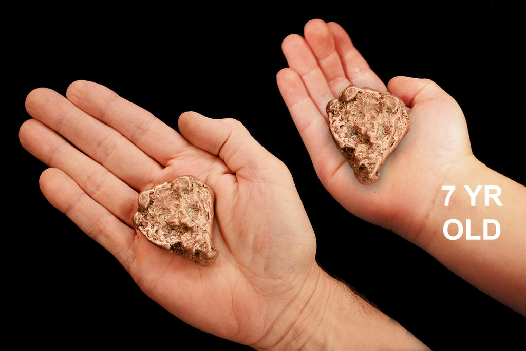 Pure Copper Nugget 2 1/2" 4-6 Oz Root Chakra - Kidz Rocks