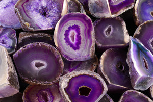 Purple Agate Geode 2" 5-8 Oz Crown Chakra - Kidz Rocks