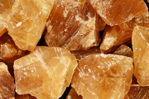 Amber Calcite 2 1/2" 5-8 Oz Sacral Chakra - Kidz Rocks