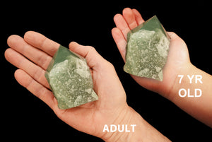 Green Aventurine Polished Top 3 1/2" 12-14 Oz Heart Chakra - Kidz Rocks