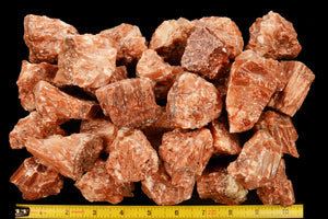 Red & White Calcite 1 1/2" 2-4 Oz Root Chakra - Kidz Rocks
