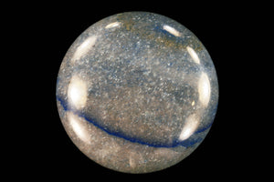 Blue Quartz Palm Stone 2 1/2" Throat Chakra - Kidz Rocks