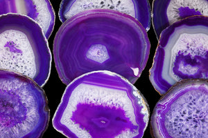 Purple Agate Geode Slice 4" to 5" Crown Chakra - Kidz Rocks