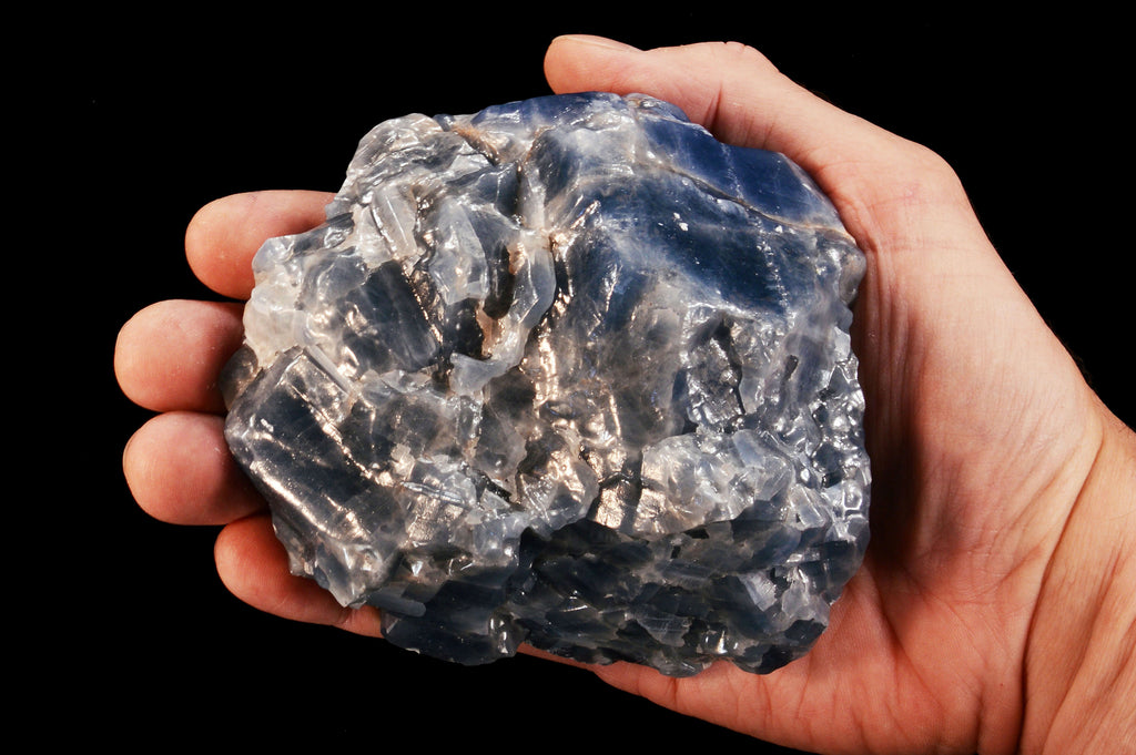 Blue Calcite 4" to 5" 2 Pounds Throat Chakra - Kidz Rocks