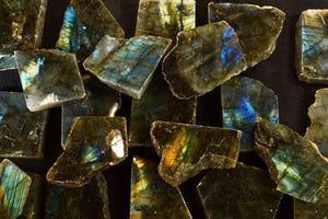 Labradorite Slice 2" Medium Grade Flash All Chakras - Kidz Rocks