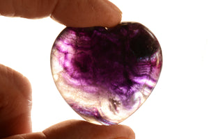Purple Fluorite Heart 1 3/4" Third Eye Chakra - Kidz Rocks