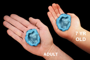 Oco Agate Geode Teal 2 1/2" Throat Chakra - Kidz Rocks