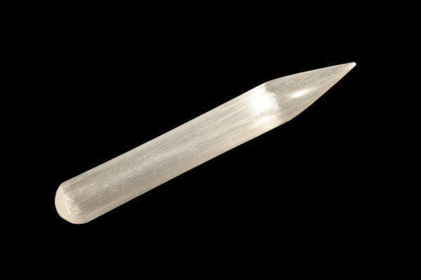 SATIN SPAR Crystal Wand 5" Polished Rock Mineral Crown Chakra Crystal Stone Raw Reiki Stone Selenite Specimen - Image 4