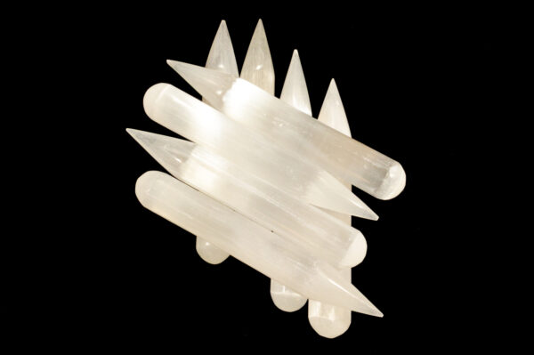 SATIN SPAR Crystal Wand 5" Polished Rock Mineral Crown Chakra Crystal Stone Raw Reiki Stone Selenite Specimen - Image 2