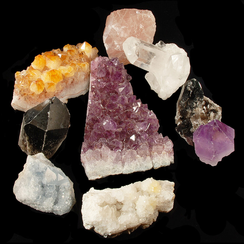 quartz crystals