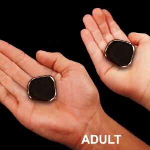BLACK MAGNETIC HEMATITE 1 1/2" Flat Large Polished Rock Mineral Root Chakra Crystal Stone Natural Raw Specimen Reiki