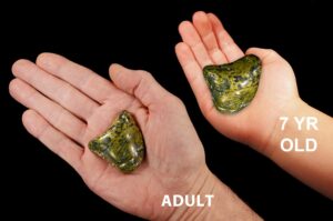 GREEN SERPENTINE 1 1/2" 2 Oz Large Tumbled Polished Rock Mineral Heart Chakra Crystal Stone Natural Specimen Reiki