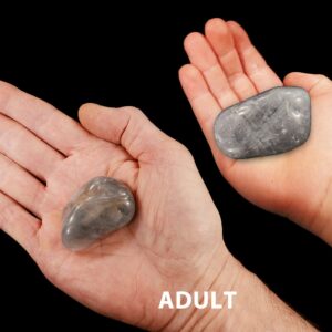 GRAY AGATE 2" 2-3 Oz Large Tumbled Stone Polished Rock Mineral Root Chakra Crystal Natural Mineral Specimen Reiki