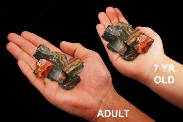 FANCY JASPER 1 1/4" Set of 6 Pieces Raw Rock Mineral Root Chakra Crystal Stone Natural Specimen Reiki