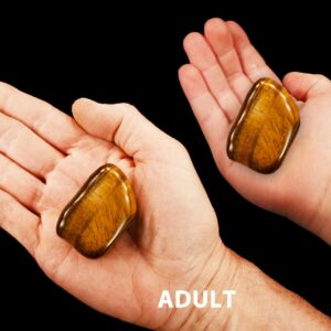 BROWN TIGERS EYE 2" Top Grade Extra Large Tumbled Stone Polished Rock Mineral Solar Plexus Chakra Crystal Stone Natural Reiki