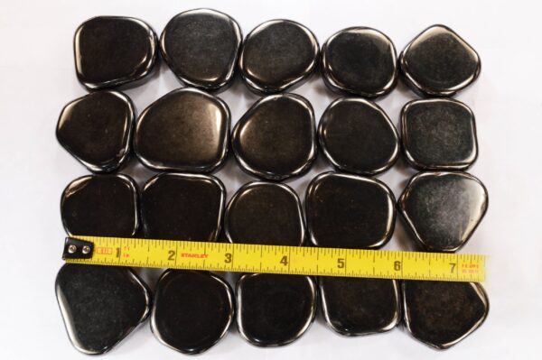 BLACK MAGNETIC HEMATITE 1 1/2" Flat Large Polished Rock Mineral Root Chakra Crystal Stone Natural Raw Specimen Reiki - Image 3