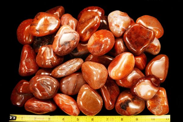 Red Agate 2" Large Tumbled Stone Polished Root Chakra Crystal Rock Mineral Specimen Natural Reiki Stone - Image 3