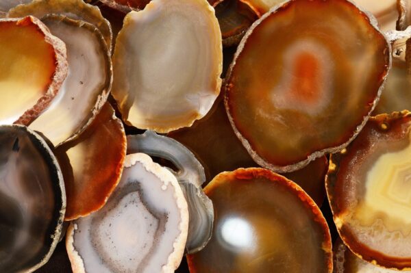 AGATE GEODE Slice 2 1/2" Polished Rock Geode Root Chakra Crystal Stone Natural Specimen Reiki - Image 2