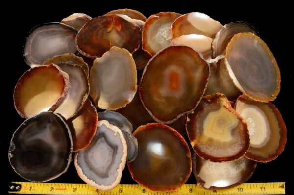 AGATE GEODE Slice 2 1/2" Polished Rock Geode Root Chakra Crystal Stone Natural Specimen Reiki - Image 3