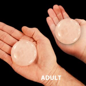 ROSE QUARTZ Palm Stone 2 1/2" Massage Polished Rock Mineral Heart Chakra Crystal Stone Natural Mineral Specimen Reiki