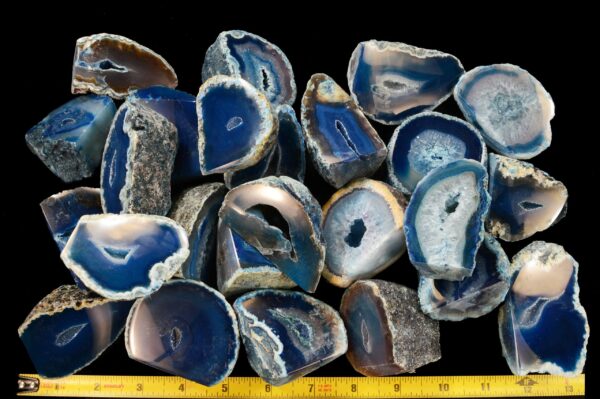 AGATE GEODE Blue 2 1/2" 4-7 Oz Polished Rock Geode Throat Chakra Crystal Stone Natural Mineral Specimen Reiki - Image 3