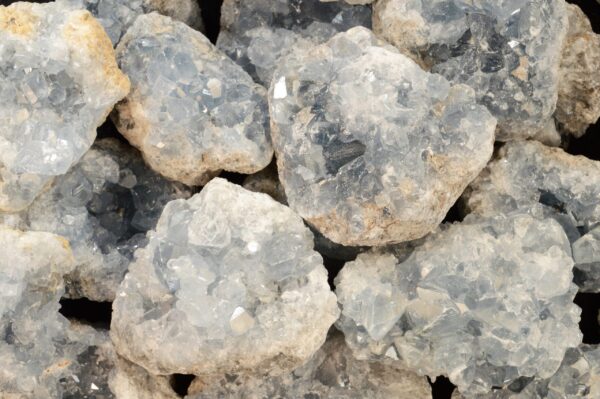 Celestite Crystal Clusters 2 1/2" 8-12 Oz Raw Rock Mineral Throat Chakra Crystal Stone Raw Natural Mineral Specimen - Image 2