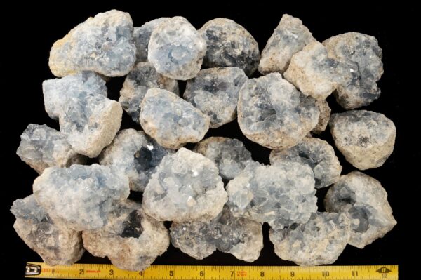 Celestite Crystal Clusters 2 1/2" 8-12 Oz Raw Rock Mineral Throat Chakra Crystal Stone Raw Natural Mineral Specimen - Image 3