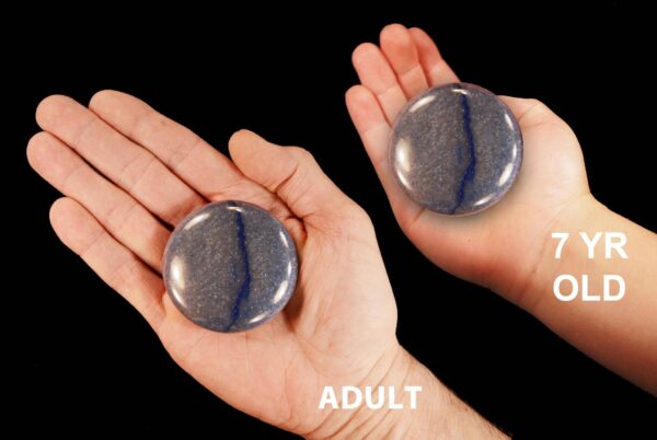 BLUE QUARTZ Palm Stone 2 1/2" Massage Throat Chakra Crystals Stones Polished Rocks Mineral Specimen Metaphysical Reiki Gemstone xx