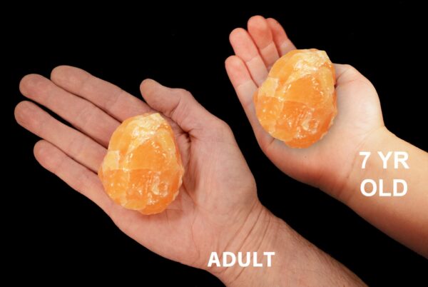ORANGE CALCITE 2 1/2" 8-12 Oz Large Raw Rock Mineral Specimen Sacral Chakra Crystal Reiki Stone