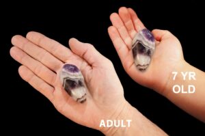 CHEVRON DREAM AMETHYST 1 1/2" 2 Oz Large Tumbled Stone Polished Rock Mineral Third Eye Chakra Crystal Natural Specimen Reiki