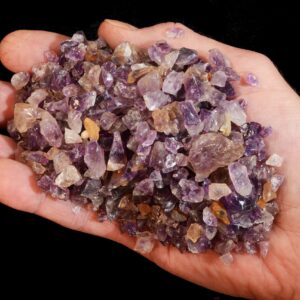 AMETHYST Crystal Chips 6 Ounce Bag for Jewelry Raw Rock Mineral Third Eye Chakra Crystal Stone Raw Natural Specimen