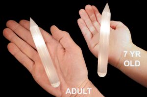 SATIN SPAR Crystal Wand 6" Polished Rock Mineral Crown Chakra Crystal Stone Raw Reiki Stone Selenite Specimen