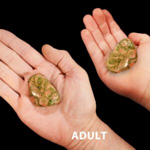 UNAKITE JASPER 1 1/2" 3 Oz Large Tumbled Polished Heart Chakra Crystal Rock Mineral Specimen Reiki Metaphysical